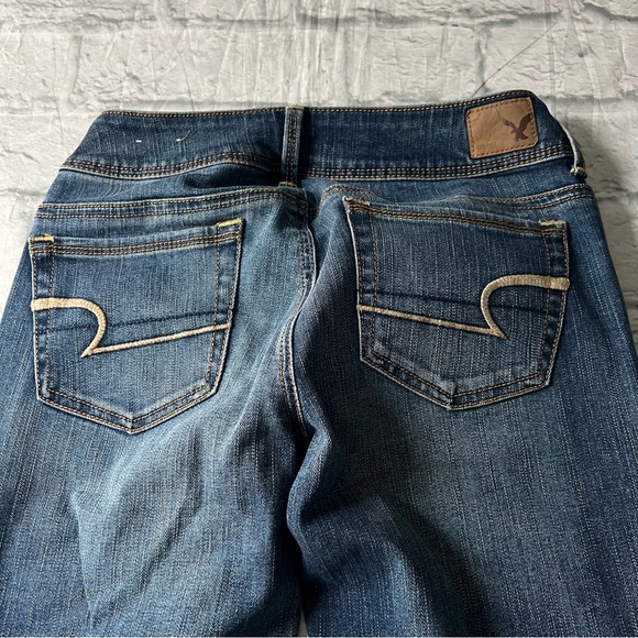 American Eagle Kick Boot Super Stretch Jeans Low Rise Y2K - Picture 8 of 10